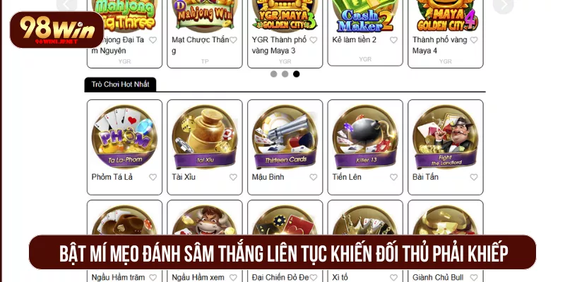 Top Mẹo Đánh Sâm Thắng Liên Tục Đối Thủ Phát Khiếp Bật Mí Mẹo Đánh Sâm Thắng Liên Tục Khiến Đối Thủ Phải Khiếp