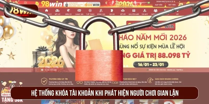 98WIN Có Lừa Đảo Không? Góc Nhìn Khách Quan Và Minh Bạch Hệ thống khóa tài khoản khi phát hiện người chơi gian lận